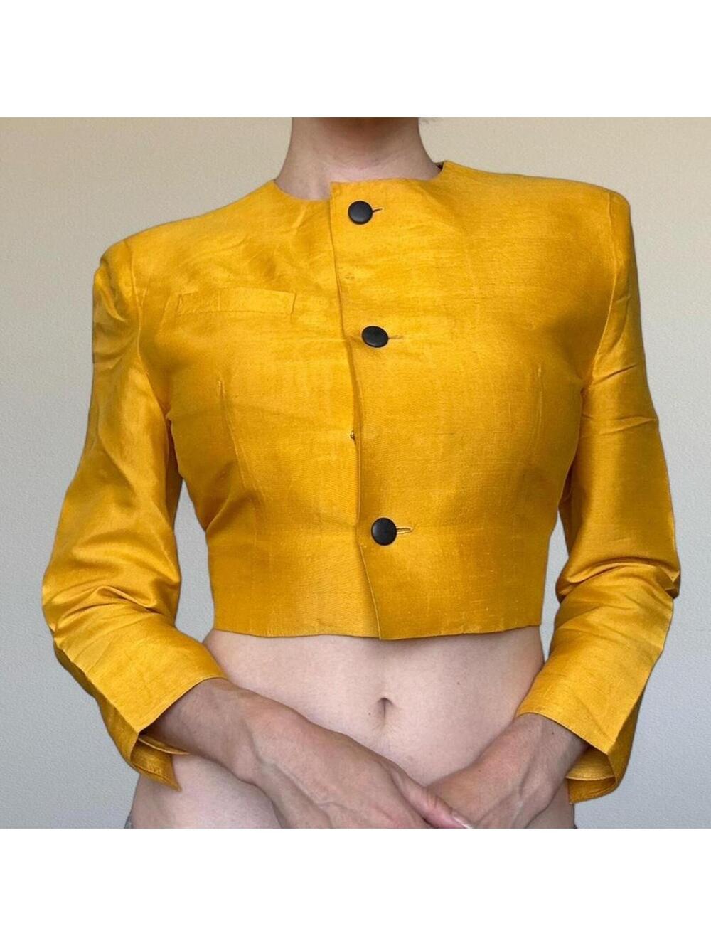 80s 3/4 sleeve cropped jacket Sz. S